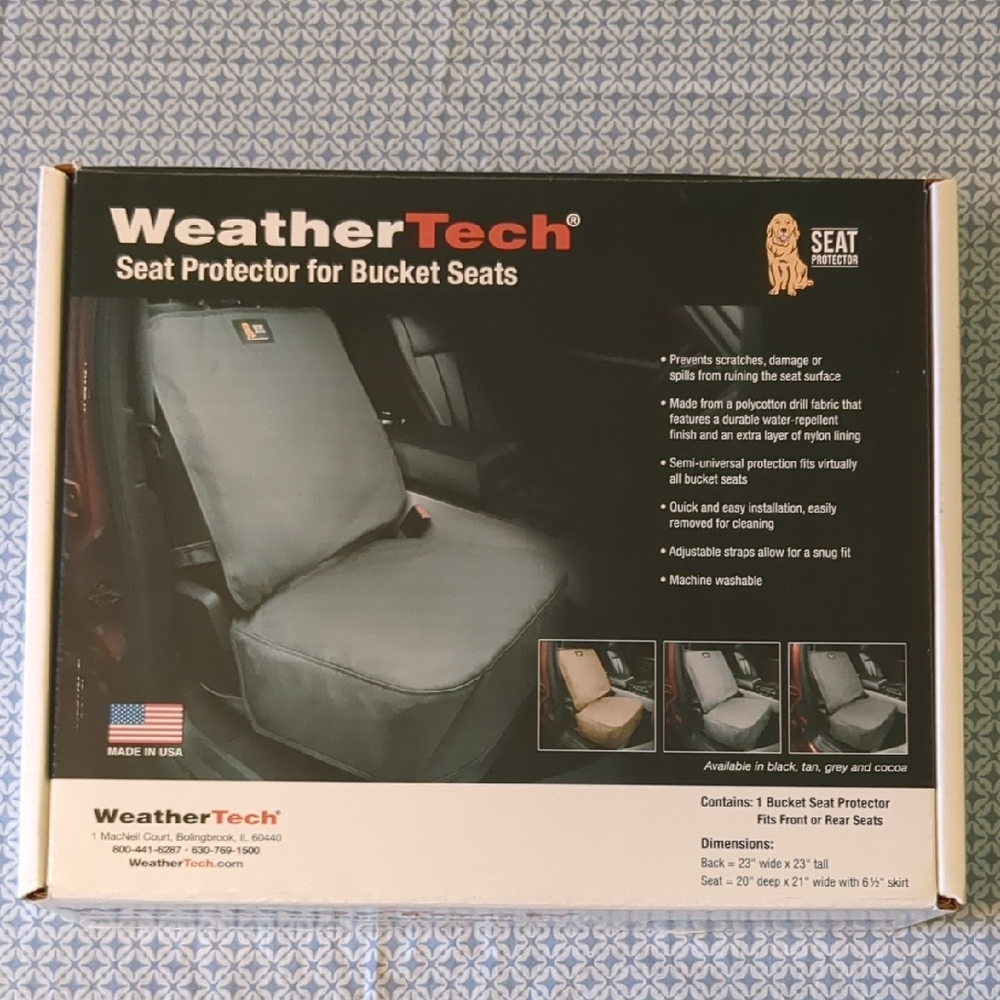 WeatherTech Gray Seat Protector for Bucket Seats